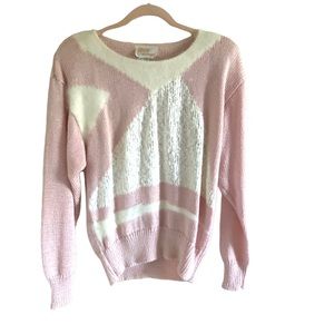Vintage Lilly of California Pink Knit Sweater